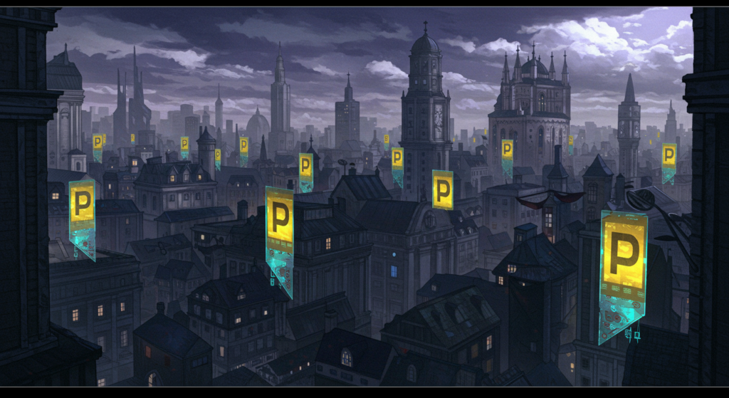 Ravenport Skyline with Pandora Banners